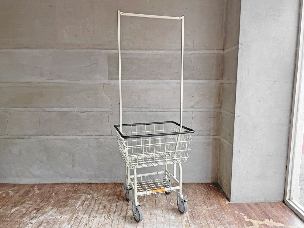 ダルトン DULTON ランドリー カート ウィズ ポール ラック LAUNDRY CART WITH POLE RACK アイボリー アメリカンスタイル 定価\28,600-♪