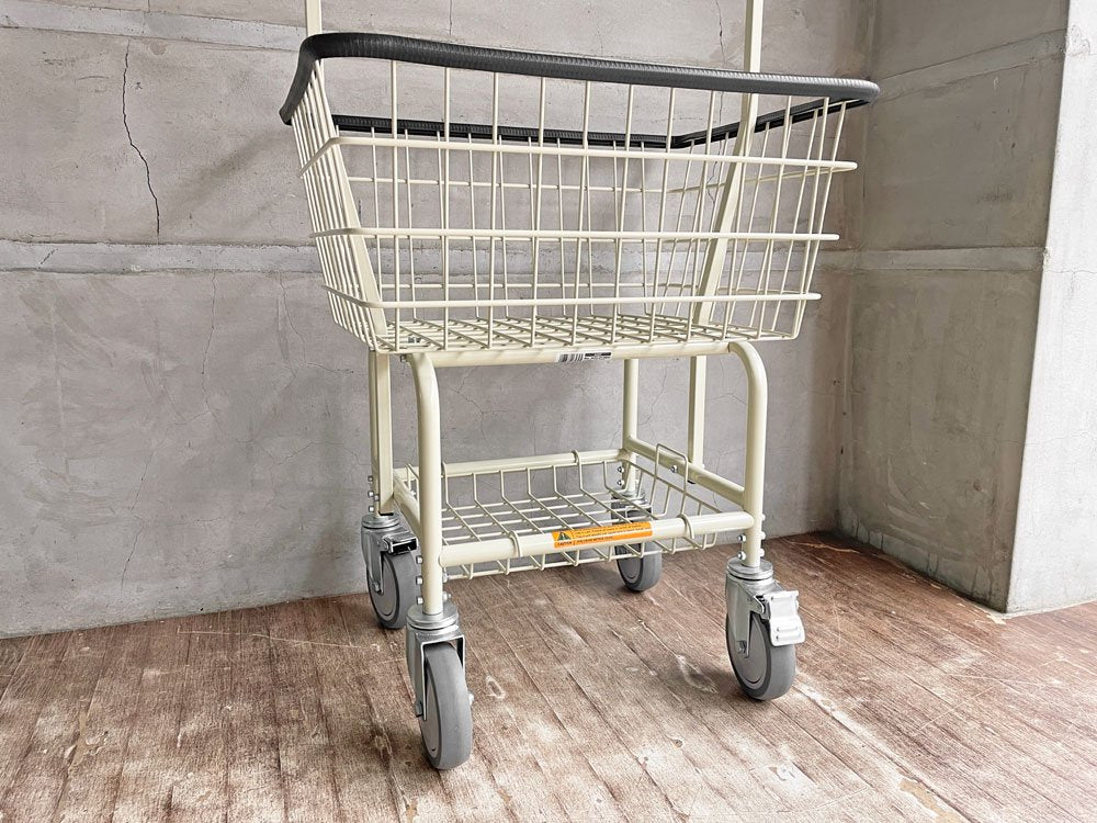 ダルトン DULTON ランドリー カート ウィズ ポール ラック LAUNDRY CART WITH POLE RACK アイボリー アメリカンスタイル 定価\28,600-♪