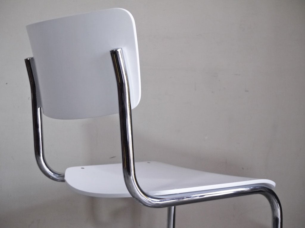 トーネット THONET バウハウス BAUHAUS S43 サイドチェア カンティレバー ホワイトラッカー マルト・スタム Mart Stam B ■