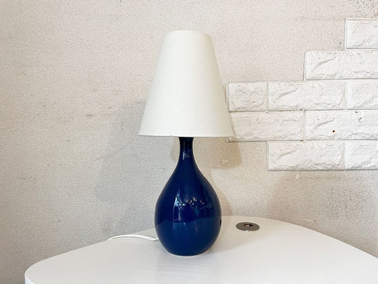 イデー IDEE アイユ ベース ランプ AIL VASE LAMP テーブルランプ 照明 ブルー 布シェード 定価￥25,300- ◎