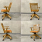 パシフィックファニチャーサービス Pacific furniture service P.F.S クラークチェア Clerk Chair オーク材 楢無垢材 リクライニング機能 定価 19.8万 〓