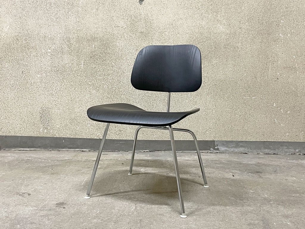 ハーマンミラー Herman Miller DCM ダイニングチェア メタルレッグ プライウッド ブラックラッカー イームズ ミッドセンチュリー 〓