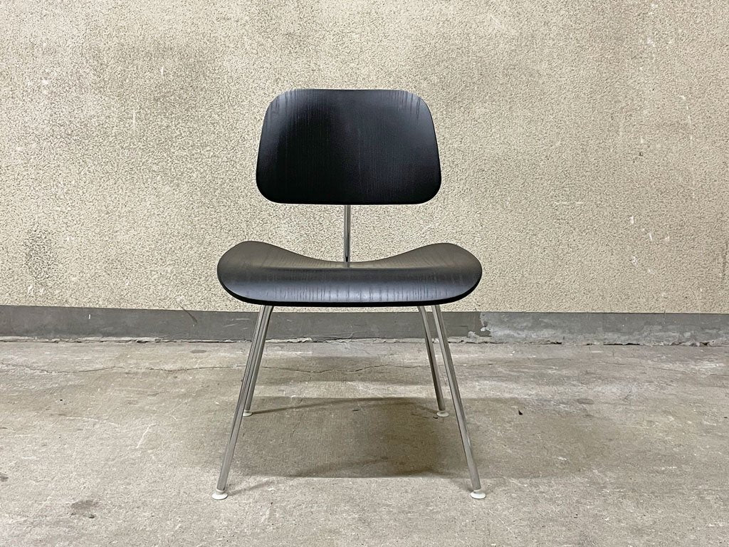 ハーマンミラー Herman Miller DCM ダイニングチェア メタルレッグ プライウッド ブラックラッカー イームズ ミッドセンチュリー 〓