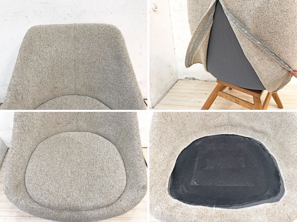 モモナチュラル Momo Natural モールドラウンドチェア MOLD ROUND CHAIR EM オーク材 カバーリング仕様 定価￥47,300-  ★