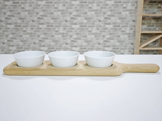 エルエスエーインターナショナル LSA International パドル付きボウルセット PADDLE BOWL SET & OAK PADDLE サービングセット 箱付き 未使用品 ●