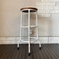 オールドメゾン old maison アイアンスツール Iron Stool 70cm チーク座面 ホワイトカラーフレーム ビンテージスタイル 定価￥17,160- ◎