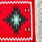 USビンテージ Vintage ナバホ ラグ Navajo Rug 30×82cm ウール アイダズラー ネイティブアメリカン ●