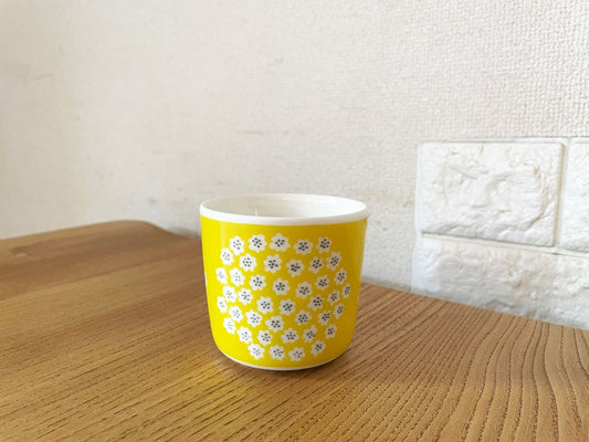 マリメッコ marimekko プケッティ PUKETTI ラテマグ イエロー Φ7.5cm アンニカ・リマラ Annika Rimala フィンランド 北欧食器 廃番 ◎