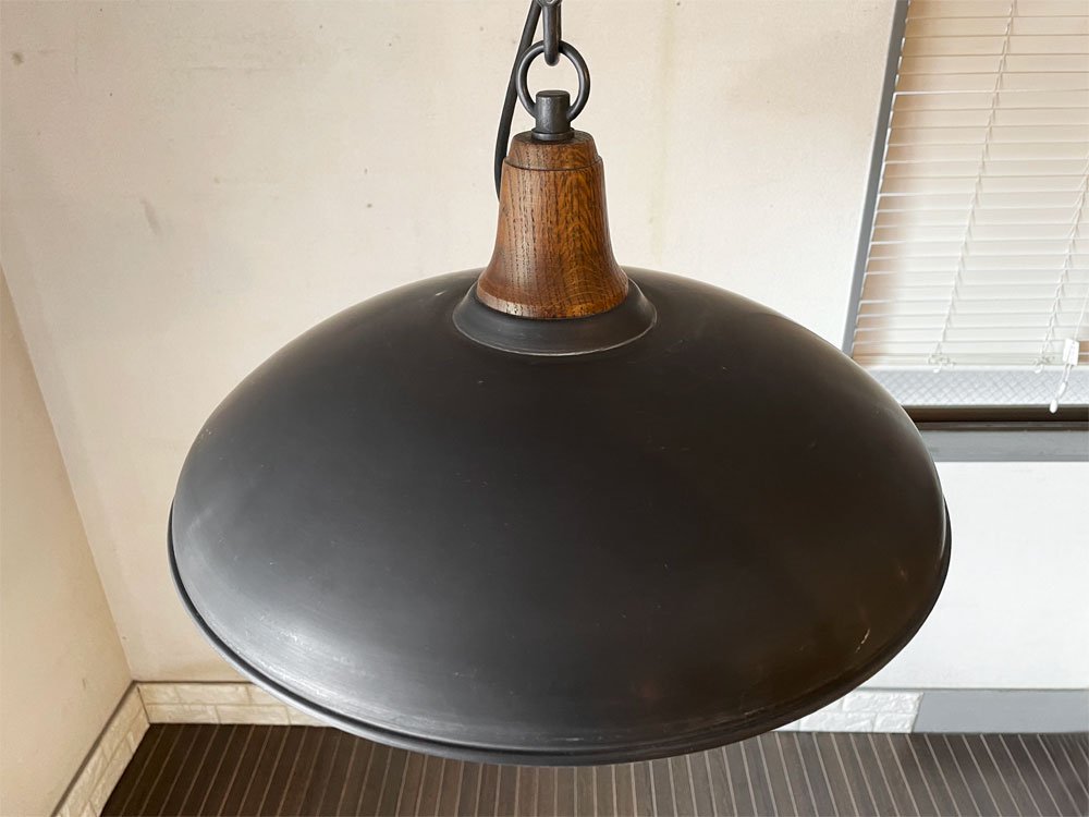 トラックファニチャー TRUCK FURNITURE ペンダントランプ PENDANT P-HS2 アルミシェード 3灯式 Φ40cm 箱付 インダストリアル 定価￥55,000- ◎