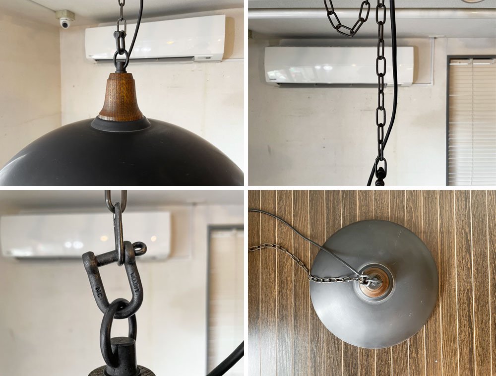トラックファニチャー TRUCK FURNITURE ペンダントランプ PENDANT P-HS2 アルミシェード 3灯式 Φ40cm 箱付 インダストリアル 定価￥55,000- ◎