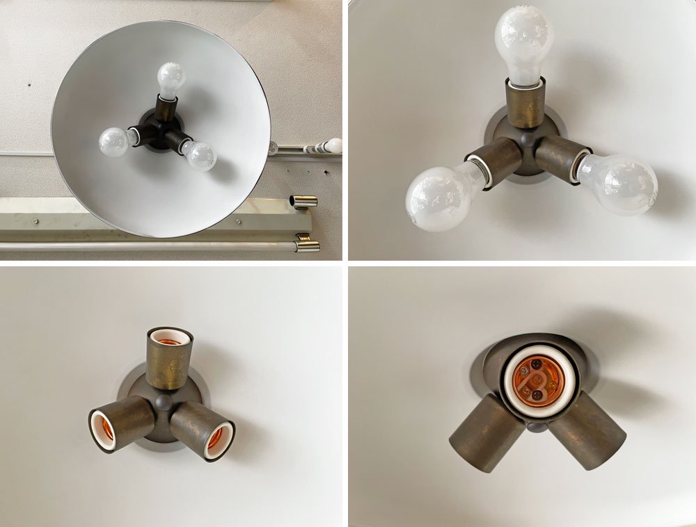 トラックファニチャー TRUCK FURNITURE ペンダントランプ PENDANT P-HS2 アルミシェード 3灯式 Φ40cm 箱付 インダストリアル 定価￥55,000- ◎