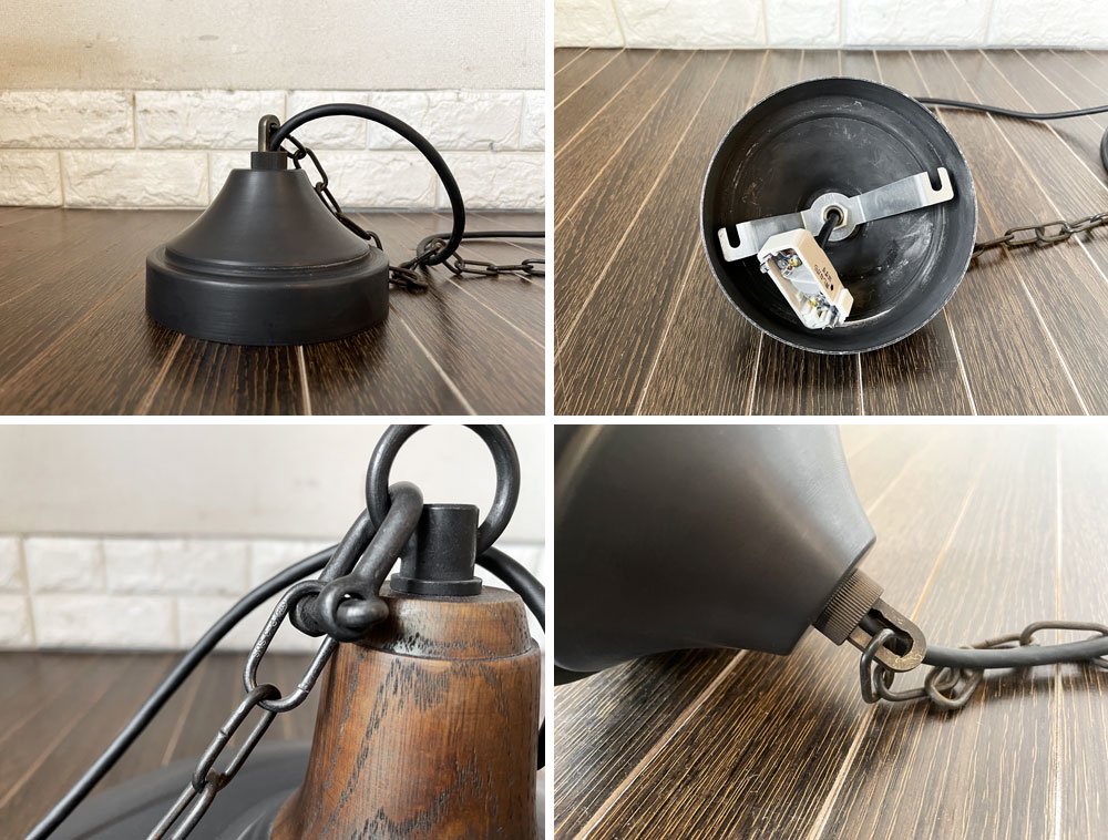 トラックファニチャー TRUCK FURNITURE ペンダントランプ PENDANT P-HS2 アルミシェード 3灯式 Φ40cm 箱付 インダストリアル 定価￥55,000- ◎