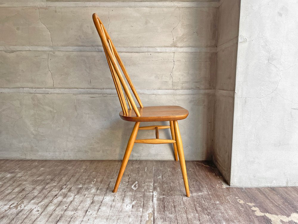 アーコール Ercol クエーカー チェア ダイニングチェア UKビンテージ エルム×ビーチ材 ナチュラル 英国家具 A ♪