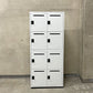 エムテックス スチールパーソナルロッカー Steel Personal Locker 2個セット 8人用 シリンダー錠式+ダイヤルロック付 ホワイト 日本製 B 〓
