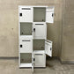 エムテックス スチールパーソナルロッカー Steel Personal Locker 2個セット 8人用 シリンダー錠式+ダイヤルロック付 ホワイト 日本製 B 〓