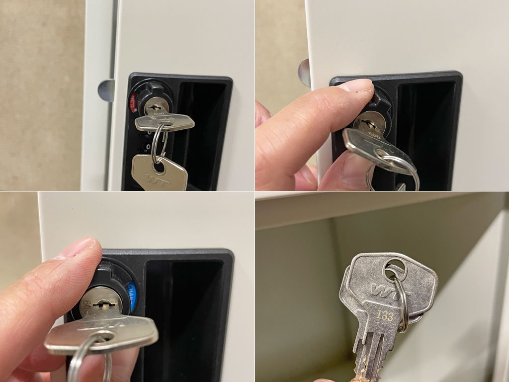 エムテックス スチールパーソナルロッカー Steel Personal Locker 2個セット 8人用 シリンダー錠式+ダイヤルロック付 ホワイト 日本製 B 〓