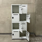 エムテックス スチールパーソナルロッカー Steel Personal Locker 2個セット 8人用 シリンダー錠式+ダイヤルロック付 ホワイト 日本製 A 〓