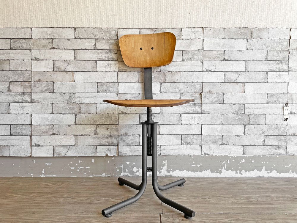 関家具 ケイパー2 ドラフティングチェア Drafting chair 製図チェア 回転式昇降機能 インダストリアル ビンテージスタイル ●