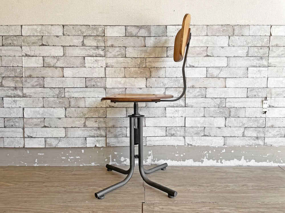 関家具 ケイパー2 ドラフティングチェア Drafting chair 製図チェア 回転式昇降機能 インダストリアル ビンテージスタイル ●