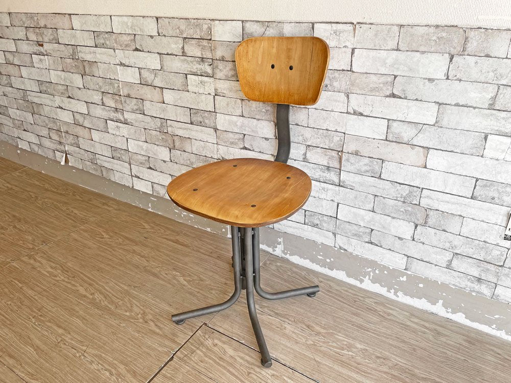 関家具 ケイパー2 ドラフティングチェア Drafting chair 製図チェア 回転式昇降機能 インダストリアル ビンテージスタイル ●