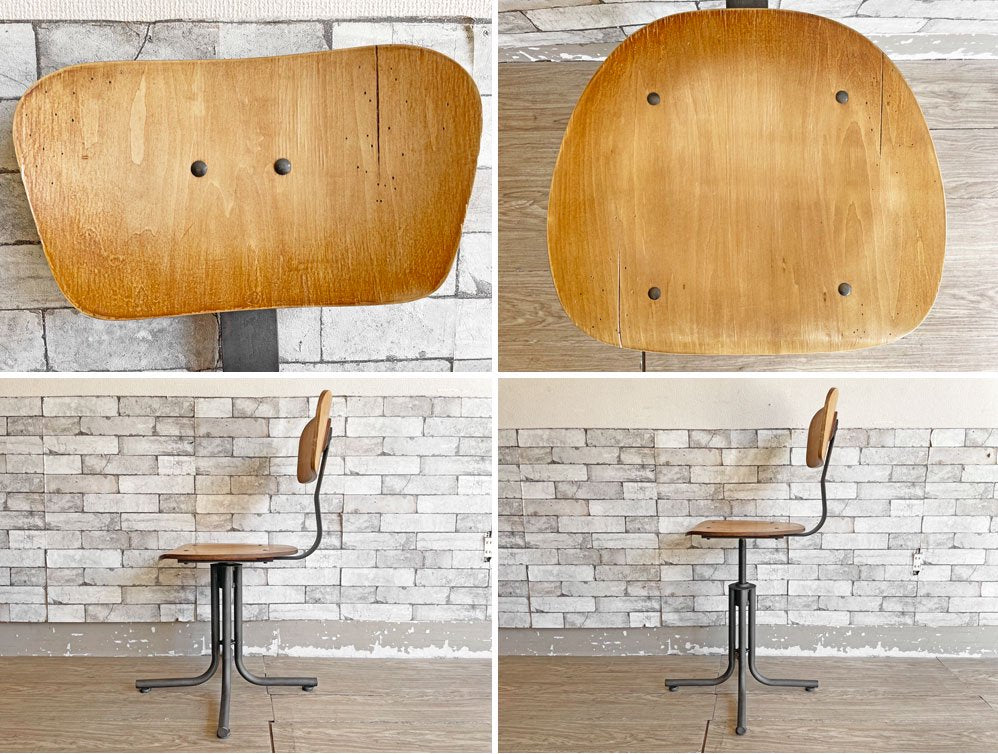 関家具 ケイパー2 ドラフティングチェア Drafting chair 製図チェア 回転式昇降機能 インダストリアル ビンテージスタイル ●