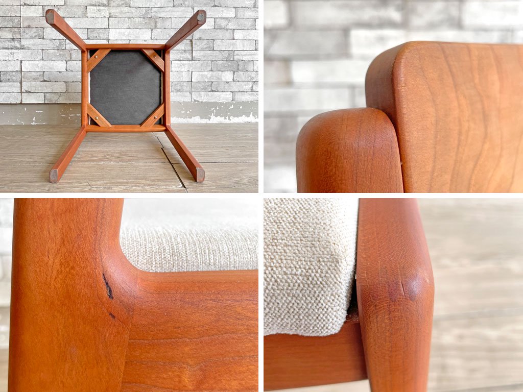 ヤクモ家具製作所 ビーグルチェア Beagle chair チェリー無垢材 ファブリッククッション ベージュ 堀 達哉 HORI design 定価\41,250- B ●