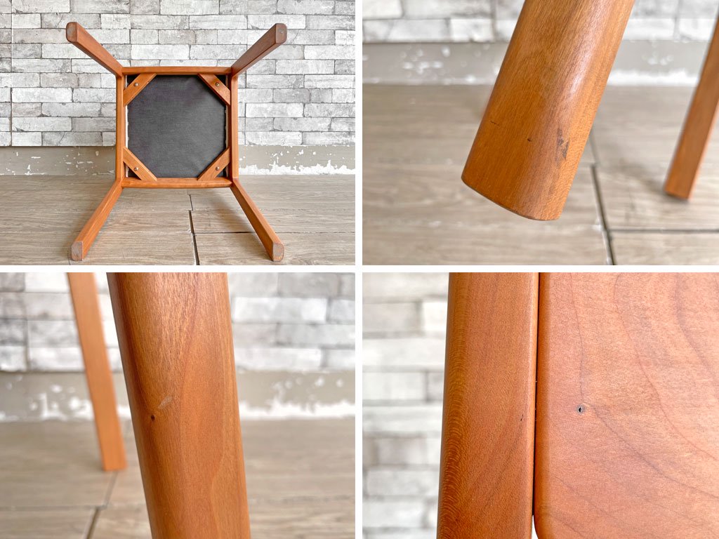 ヤクモ家具製作所 ビーグルチェア Beagle chair チェリー無垢材 ファブリッククッション ベージュ 堀 達哉 HORI design 定価\41,250- D ●