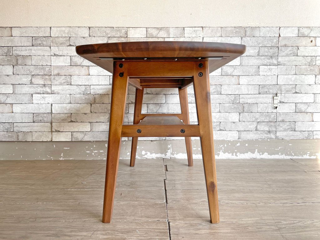 ウニコ unico スウェラ swella カフェテーブル リビングテーブル アカシア無垢材 W110cm 廃番モデル ●