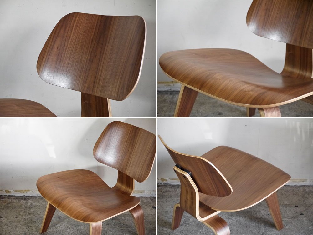 ハーマンミラー Herman Miller LCW ラウンジチェア ウッドレッグ Molded Plywood Lounge Chair ウォールナット C&Rイームズ ミッドセンチュリー ■