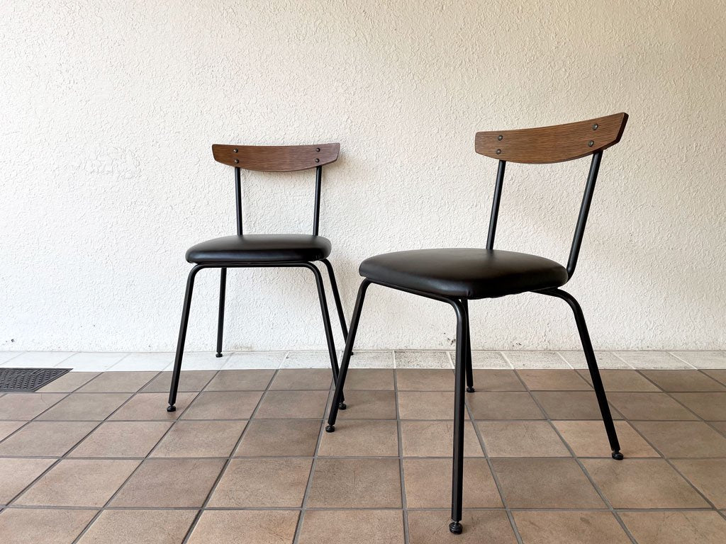 アクメファニチャー ACME Furniture グランビュー GRANDVIEW ダイニングチェア PVCレザー オーク材 スチール インダストリアル 2脚セット ◇