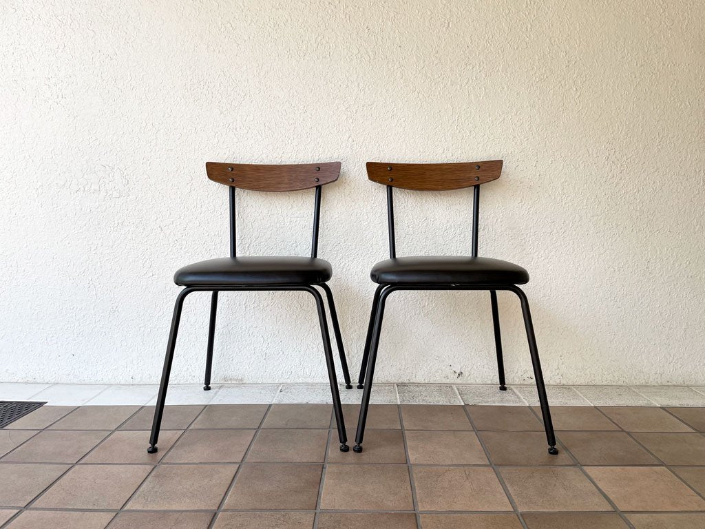 アクメファニチャー ACME Furniture グランビュー GRANDVIEW ダイニングチェア PVCレザー オーク材 スチール インダストリアル 2脚セット ◇