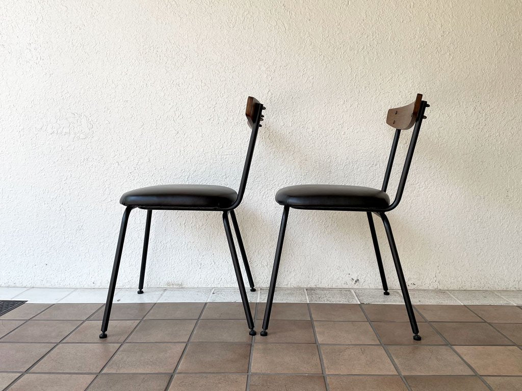 アクメファニチャー ACME Furniture グランビュー GRANDVIEW ダイニングチェア PVCレザー オーク材 スチール インダストリアル 2脚セット ◇