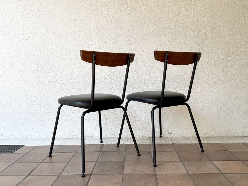 アクメファニチャー ACME Furniture グランビュー GRANDVIEW ダイニングチェア PVCレザー オーク材 スチール インダストリアル 2脚セット ◇