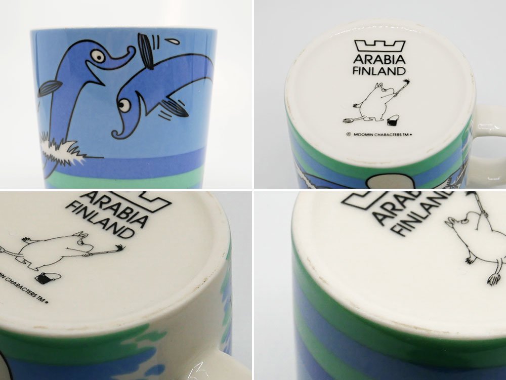 アラビア ARABIA ムーミン Moomin マグカップ ドルフィンダイブ Dolphinedive 2007年 夏限定 フィンランド 北欧食器 ●