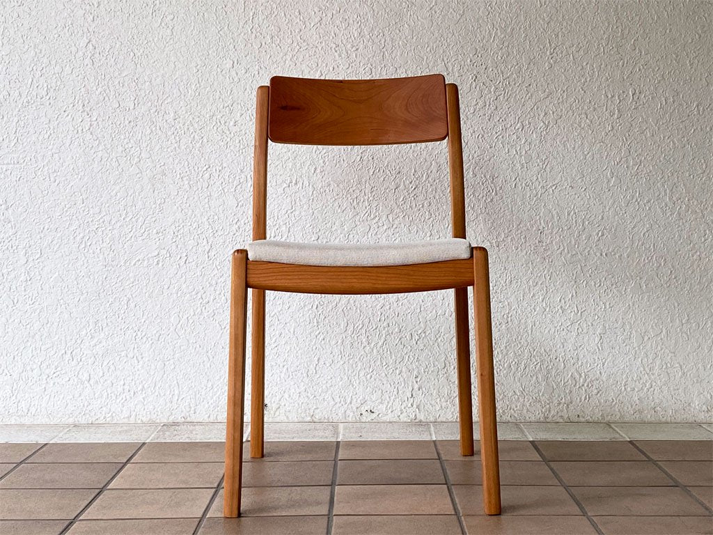 ヤクモ家具製作所 ビーグルチェア Beagle chair チェリー無垢材 ファブリッククッション グレー 堀達哉 HORI design 定価\41,250- A ◇