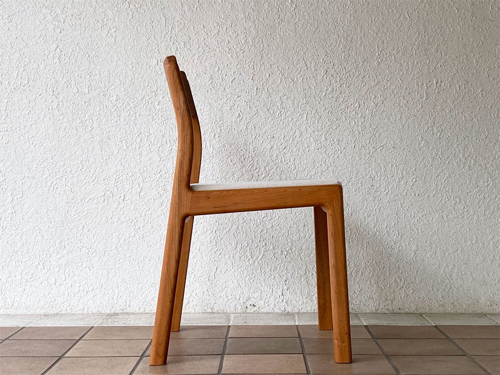 ヤクモ家具製作所 ビーグルチェア Beagle chair チェリー無垢材 ファブリッククッション グレー 堀達哉 HORI design 定価\41,250- A ◇
