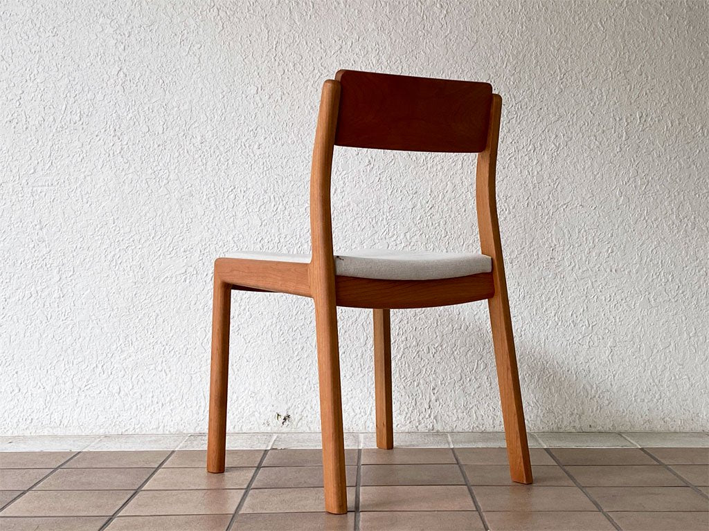 ヤクモ家具製作所 ビーグルチェア Beagle chair チェリー無垢材 ファブリッククッション グレー 堀達哉 HORI design 定価\41,250- A ◇