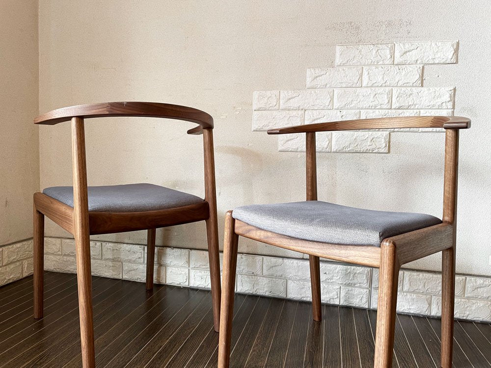 ヤクモ家具製作所 コセンチェア Cosen chair ウォールナット無垢材 ファブリック座面 HORI design 定価￥50,600- B ◎