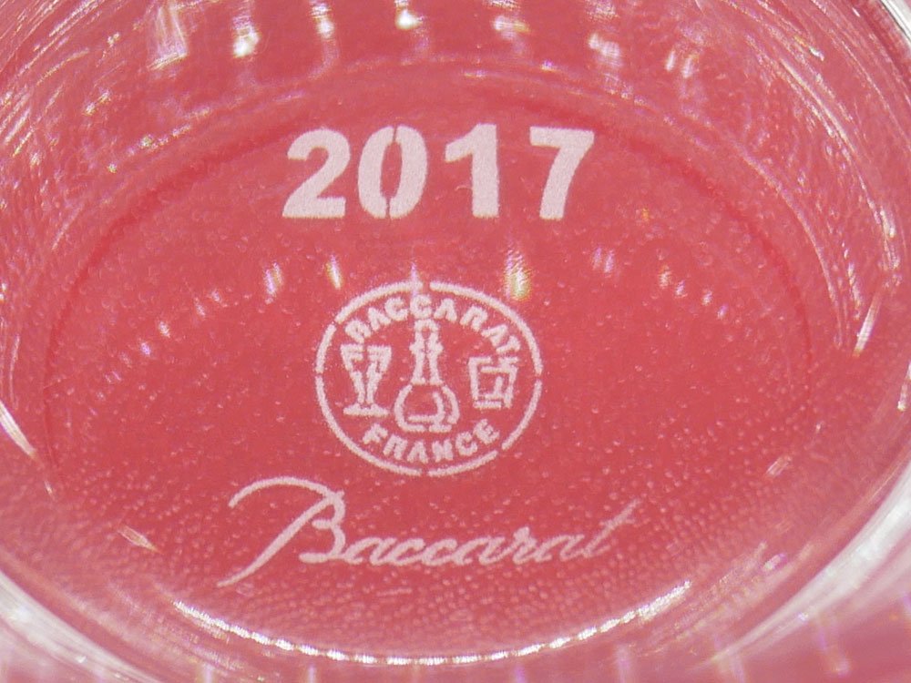 バカラ Baccarat ルチア LUCIA ロックグラス 2017年 イヤータンブラー クリスタルガラス フランス 箱付き 未使用品 ●