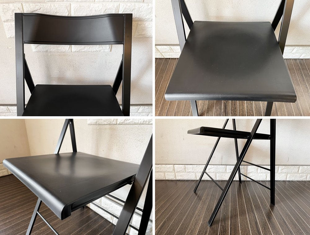 アエラデリック AREA declic ポケットチェア Pocket Chair 折りたたみチェア ブラック ポリプロピレン製 イタリア モダンデザイン 定価￥17,600- ◎