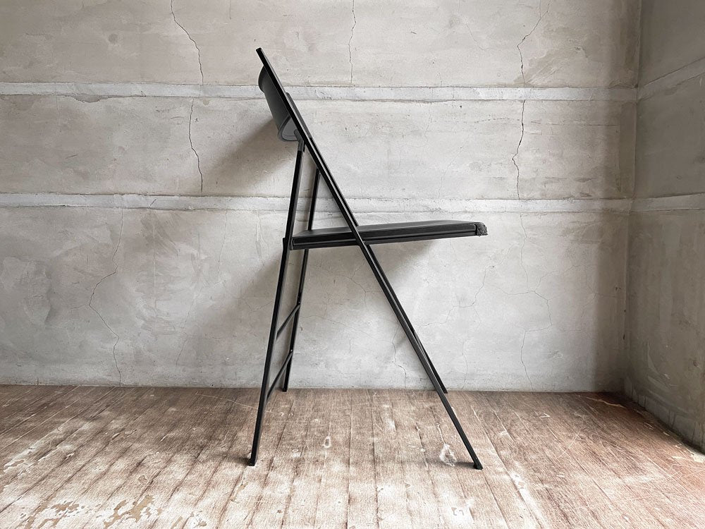 エリア・デクリック AREA declic ポケットチェア Pocket Chair 折りたたみチェア ポリプロピレン製 ブラック イタリア モダンデザイン 定価￥17,600-♪