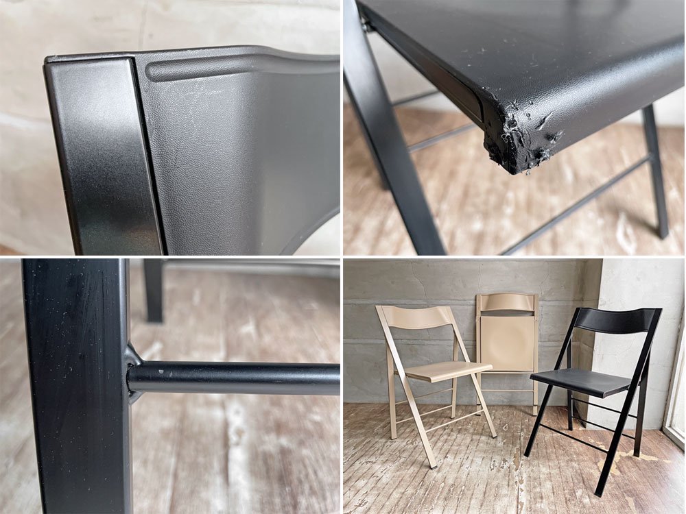 エリア・デクリック AREA declic ポケットチェア Pocket Chair 折りたたみチェア ポリプロピレン製 ブラック イタリア モダンデザイン 定価￥17,600-♪