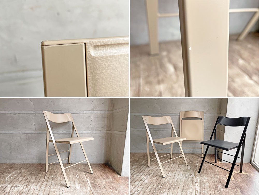 エリア・デクリック AREA declic ポケットチェア Pocket Chair 折りたたみチェア ポリプロピレン製 ベージュ イタリア モダンデザイン 定価￥17,600- B♪