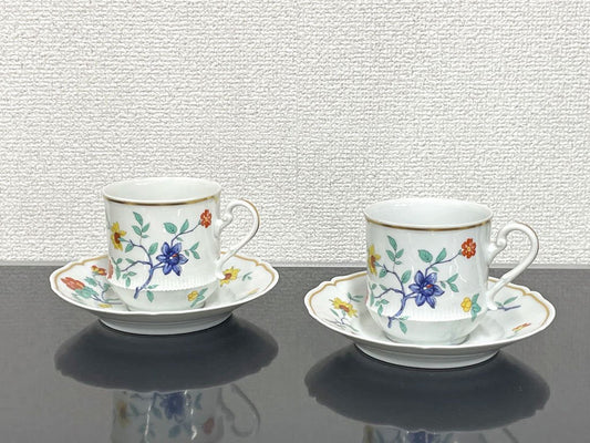 リモージュ LIMOGES アビランド Haviland カップ＆ソーサー C&S 2脚セット フランス ビンテージ 〓