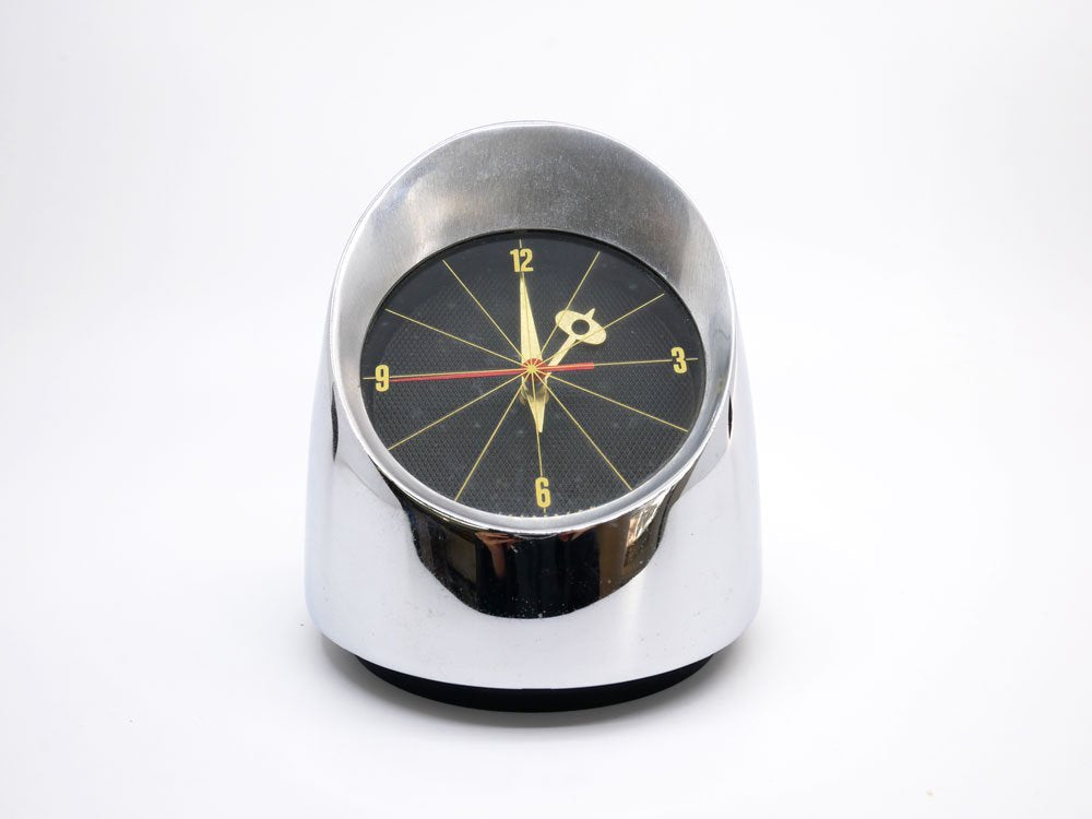 ジェファーソン社 JEFFERSON クロームデスククロック Chrome Desk Clock 500 置時計 60Hz USビンテージ ミッドセンチュリー ●