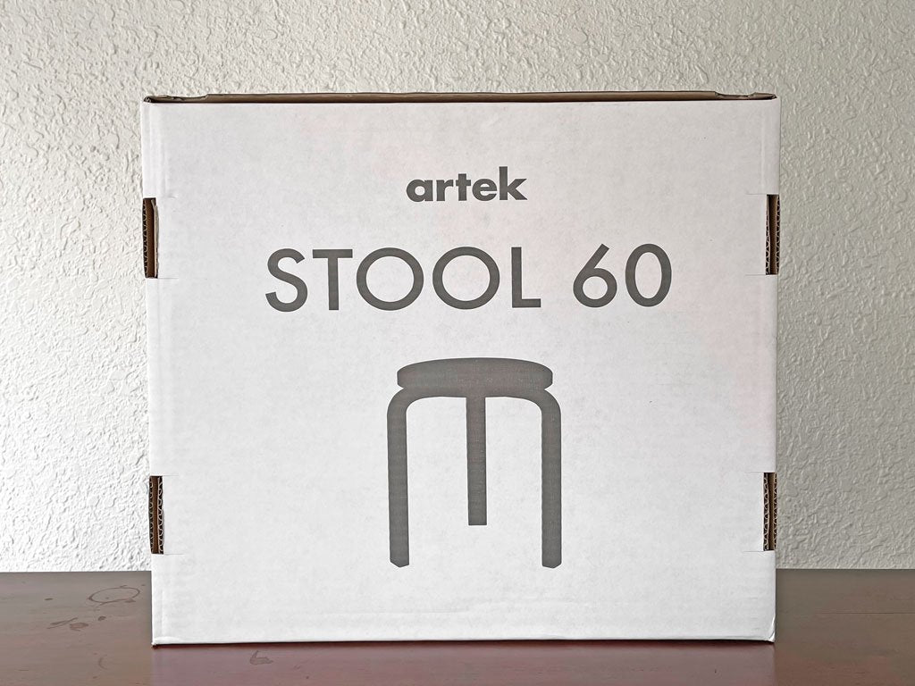 アルテック Artek スツール Stool 60 バーチ ナチュラル 3本脚 箱付 アルヴァ・アアルト フィンランド 北欧家具 新品 未使用品 ◇