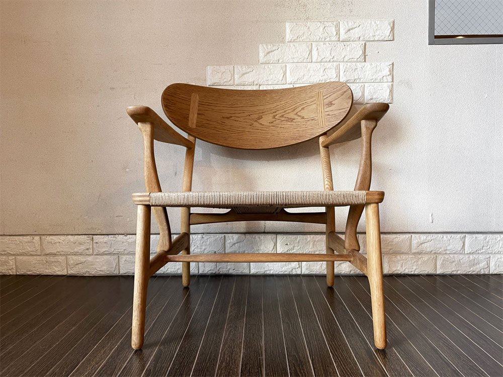 カールハンセン&サン Carl Hansen & Son CH22 ラウンジチェア アームチェア オーク材 オイル仕上げ ハンス・J・ウェグナー 北欧家具 2016年発売初日限定刻印 ◎