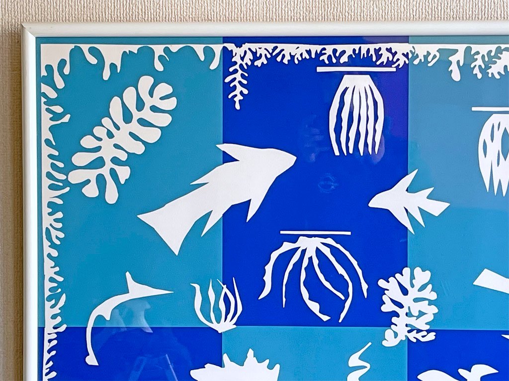 アンリ・マティス Henri Matisse ポリネシアの海 Polynésie, la mer アートフレーム シルクスクリーン 124×80 フランス製 額装品 フォービズム ●