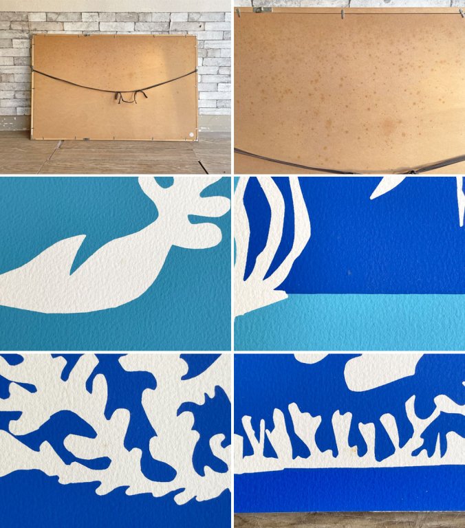 アンリ・マティス Henri Matisse ポリネシアの海 Polynésie, la mer アートフレーム シルクスクリーン 124×80 フランス製 額装品 フォービズム ●