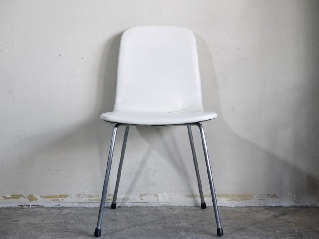 トラックファニチャー TRUCK FURNITURE ダイニングチェア ホワイト ビニールレザー スチールレッグ ■